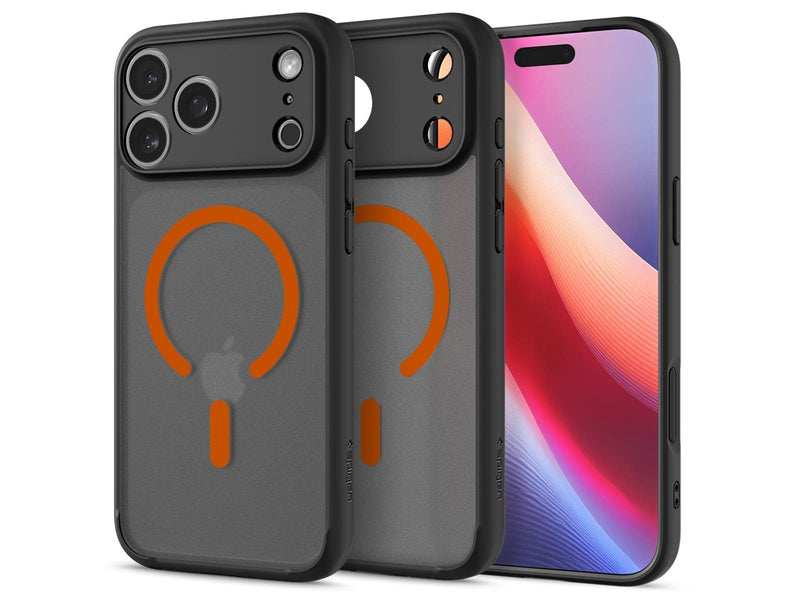 Spigen Ultra Hybrid MagSafe - frost black orange - iPhone 17 Pro Max