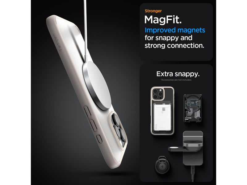 Spigen Ultra Hybrid MagSafe - frost natural titanium - iPhone 16 Pro Max