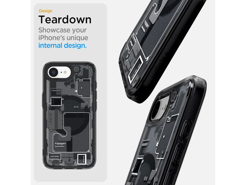 Spigen Ultra Hybrid MagSafe - zero one black - iPhone 17e/16e