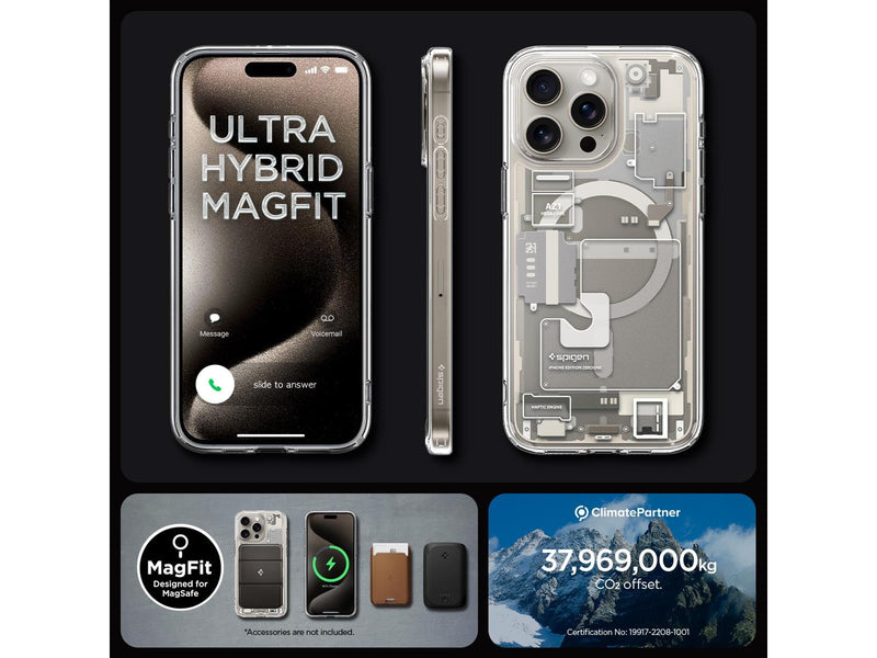 Spigen Ultra Hybrid MagSafe - zero one natural titanium - iPhone 15 Pro