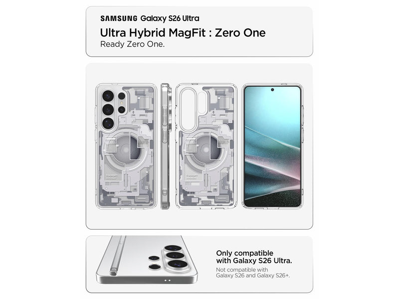 Spigen Ultra Hybrid MagSafe - zero one white - Samsung Galaxy S26 Ultra