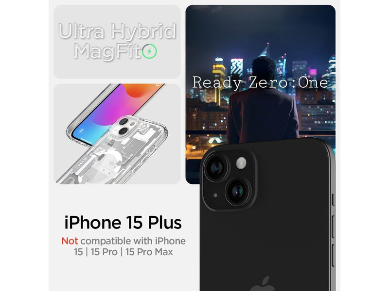 Spigen Ultra Hybrid MagSafe - zero one white - iPhone 15 Plus