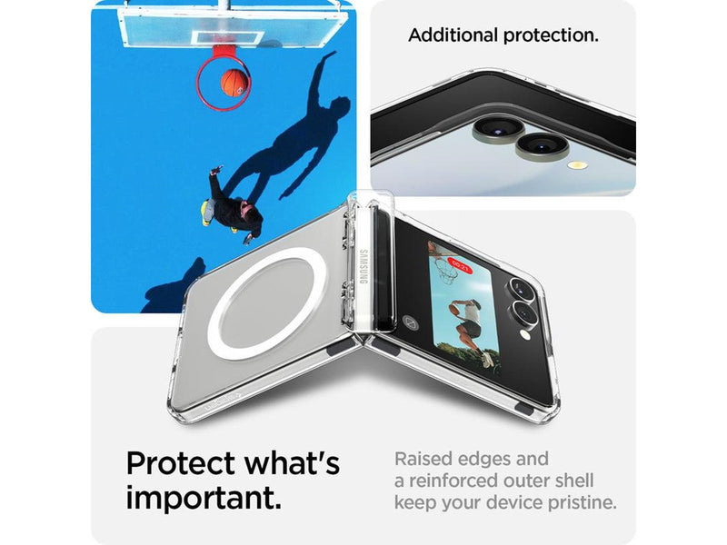 Spigen Ultra Hybrid Pro MagSafe - clear white - Samsung Galaxy Z Flip7
