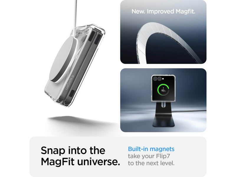 Spigen Ultra Hybrid Pro MagSafe - clear white - Samsung Galaxy Z Flip7