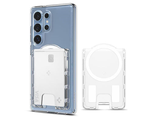 Spigen Ultra Hybrid Wallet MagSafe - crystal clear - Samsung Galaxy S25 Series