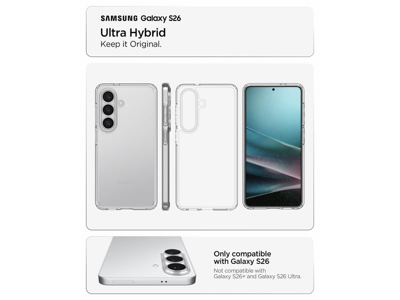 Spigen Ultra Hybrid - crystal clear - Samsung Galaxy S26