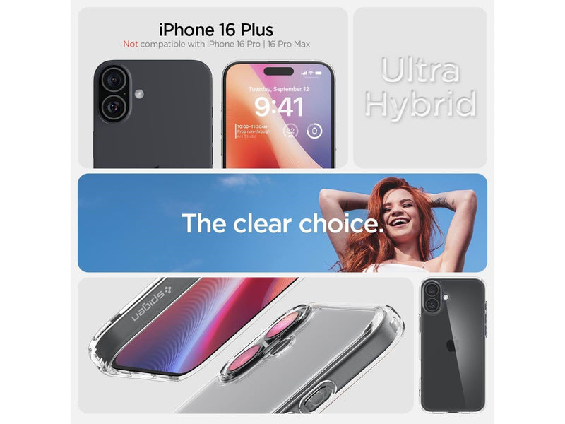 Spigen Ultra Hybrid - crystal clear - iPhone 16 Plus