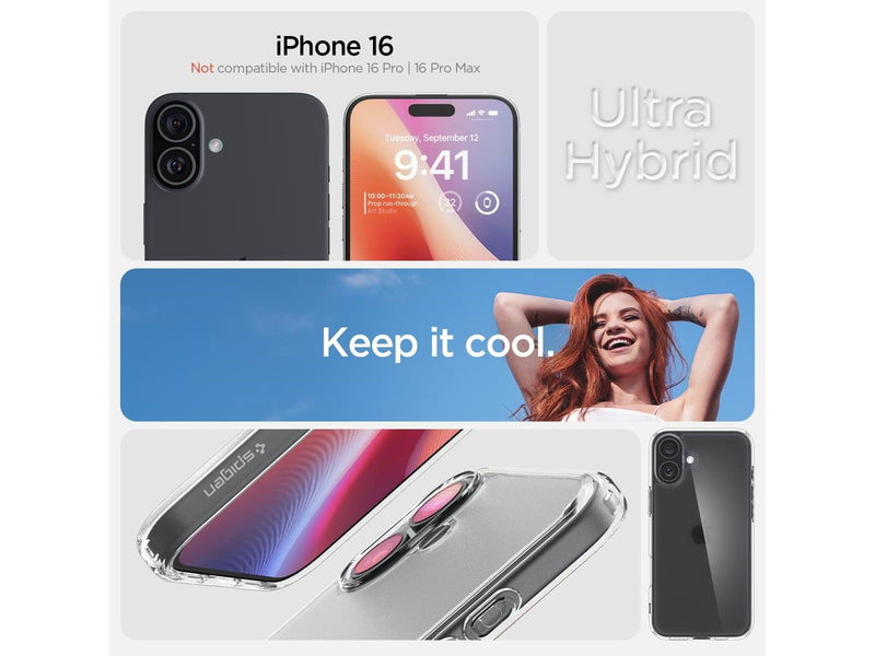 Spigen Ultra Hybrid - frost clear - iPhone 16