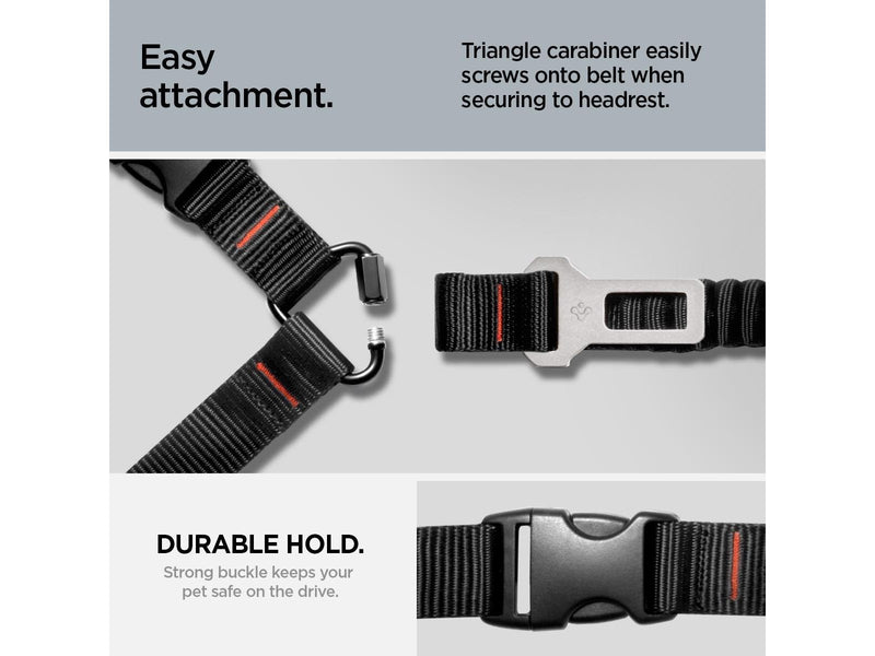 Spigen Universal Car Seat Belt Holder For Pet PS100 - black