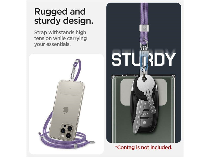 Spigen Universal Cross Body Strap 2 1 Pack - deep purple