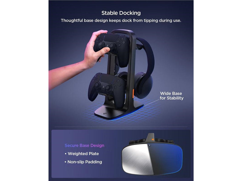 Spigen Universal Game Controller & Headset Stand - black