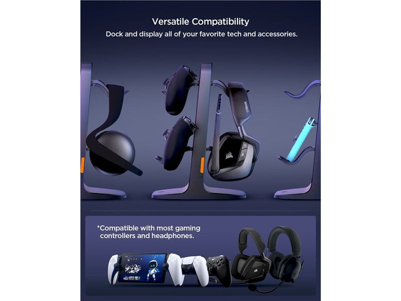 Spigen Universal Game Controller & Headset Stand - black