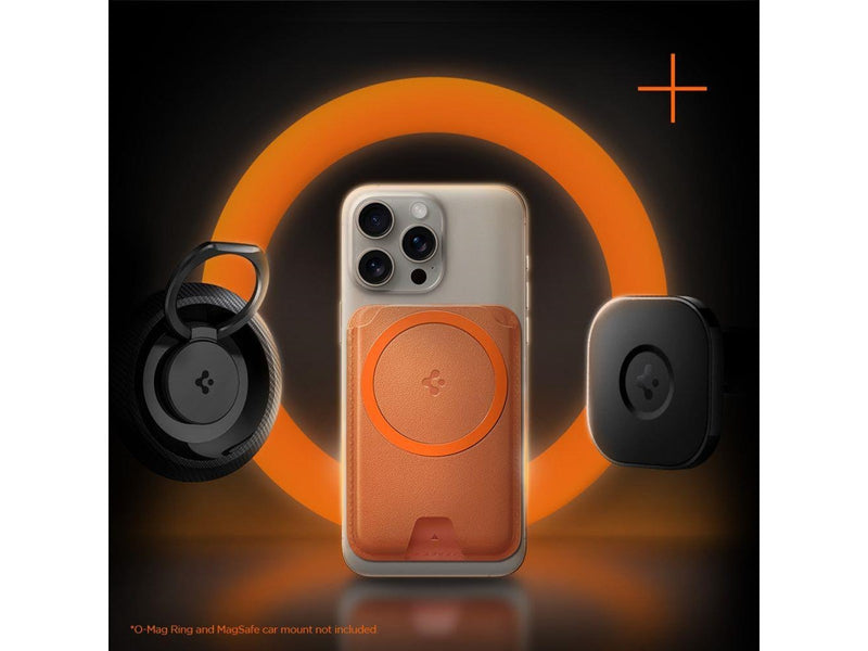Spigen Valentinus MagFit+ MagSafe Magnetic Phone Wallet - Orange