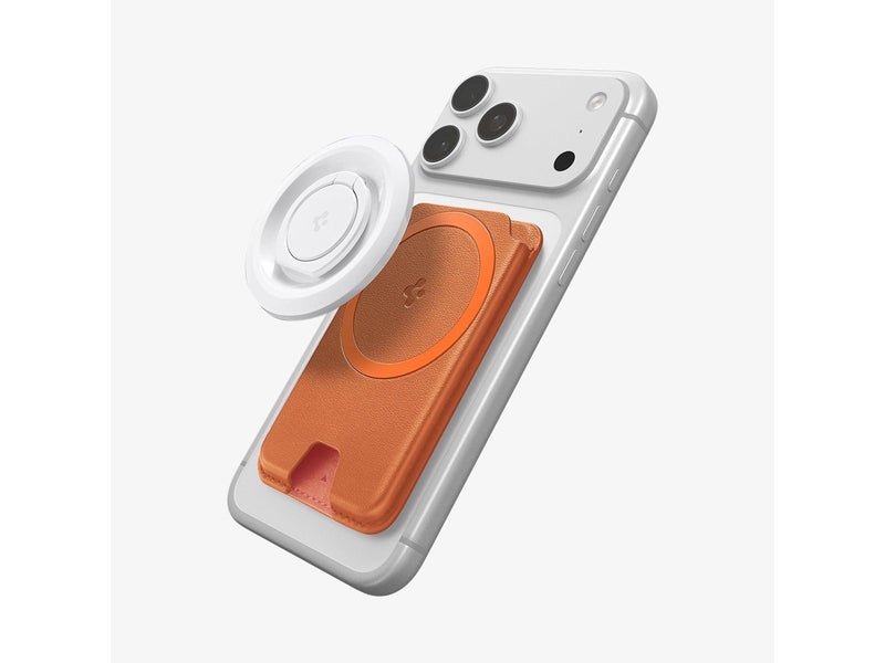 Spigen Valentinus MagFit+ MagSafe Magnetic Phone Wallet - Orange