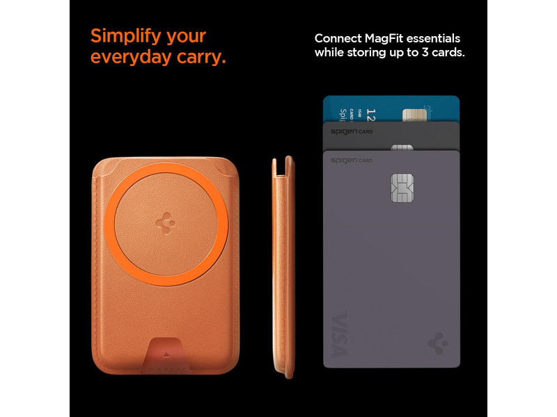 Spigen Valentinus MagFit+ MagSafe Magnetic Phone Wallet - Orange