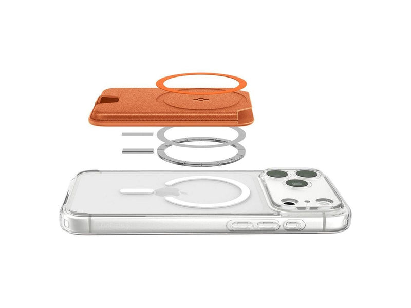 Spigen Valentinus MagFit+ MagSafe Magnetic Phone Wallet - Orange