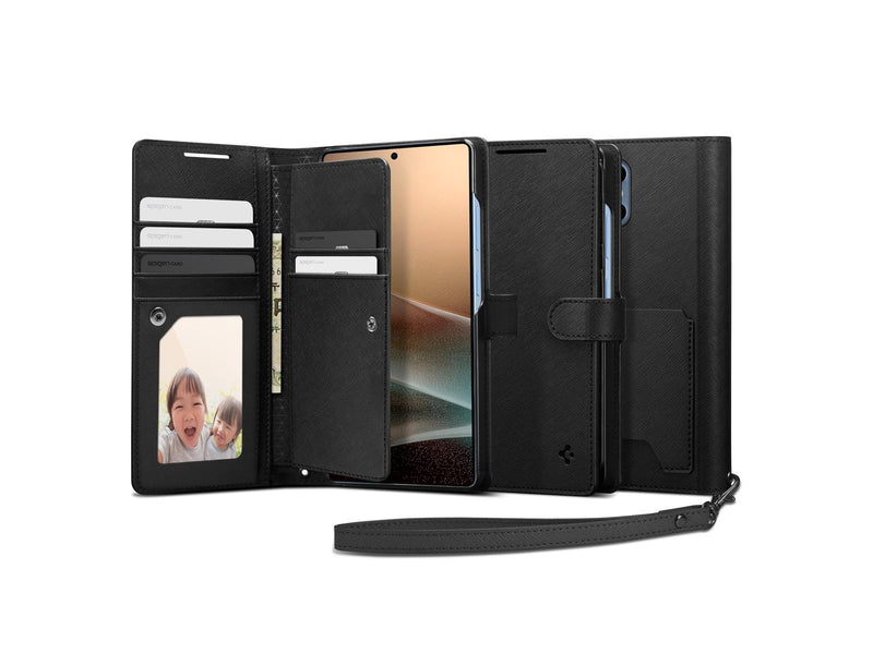 Spigen Wallet S - black - Samsung Galaxy S25 Ultra