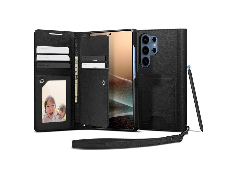 Spigen Wallet S - black - Samsung Galaxy S25 Ultra