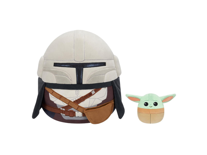 Squishmallows 30 cm Mandalorian and 9 cm Grogu