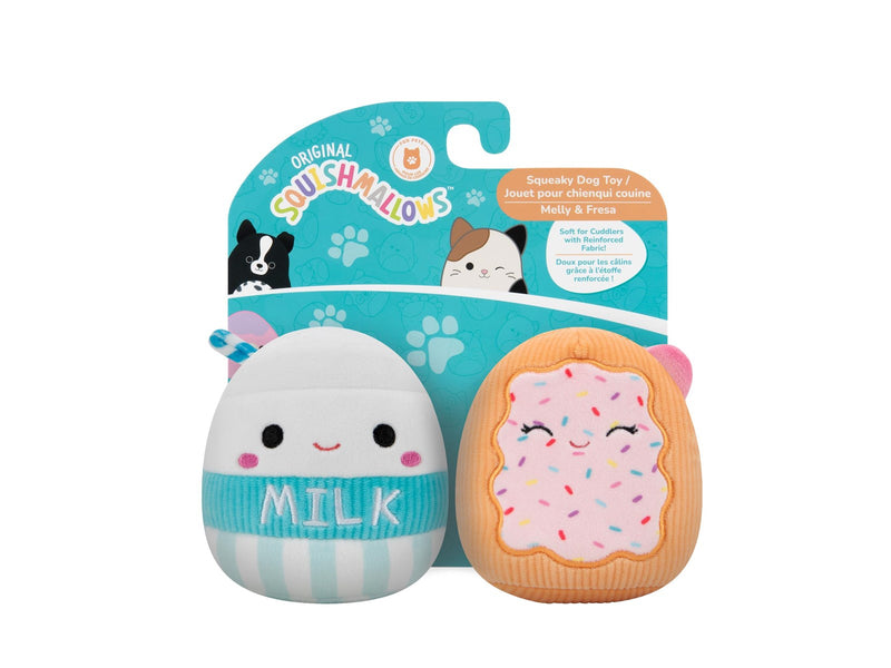 Squishmallows Pets Squishmallows Two-Pack Squeaky Plush Dog Toy 9cm