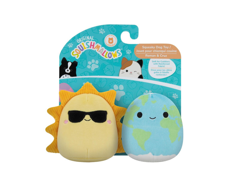 Squishmallows Pets Squishmallows Two-Pack Squeaky Plush Dog Toy 9cm