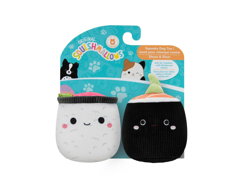 Squishmallows Pets Squishmallows Two-Pack Squeaky Plush Dog Toy 9cm