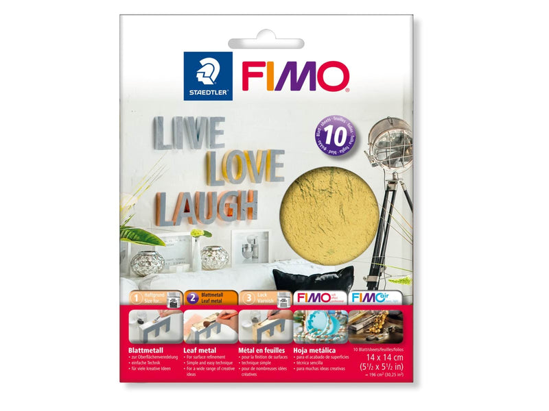 Staedtler Accessory FIMO Leaf metal gold 10pc