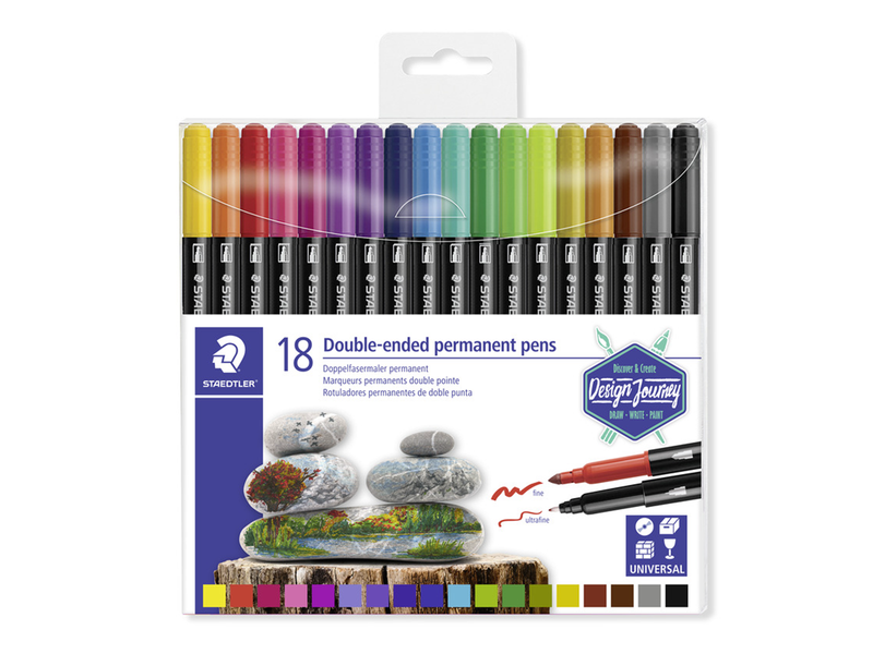 Staedtler Double-ended perm. pens 18 pcs