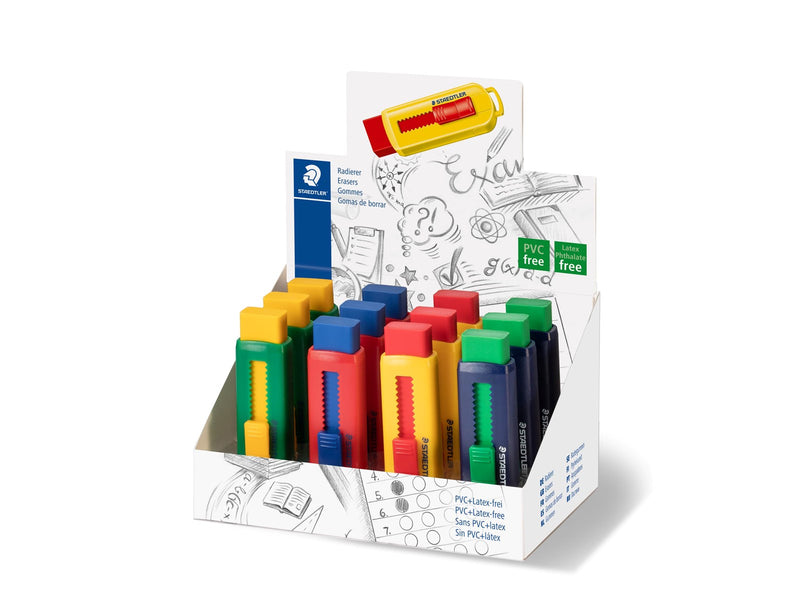 Staedtler Eraser with sliding plastic sleeve 12 pcs
