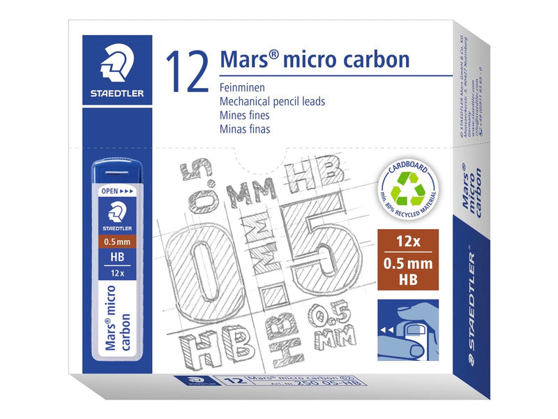 Staedtler Mech.pen.lead Mars micro 0.5 H 12 x 12 pcs