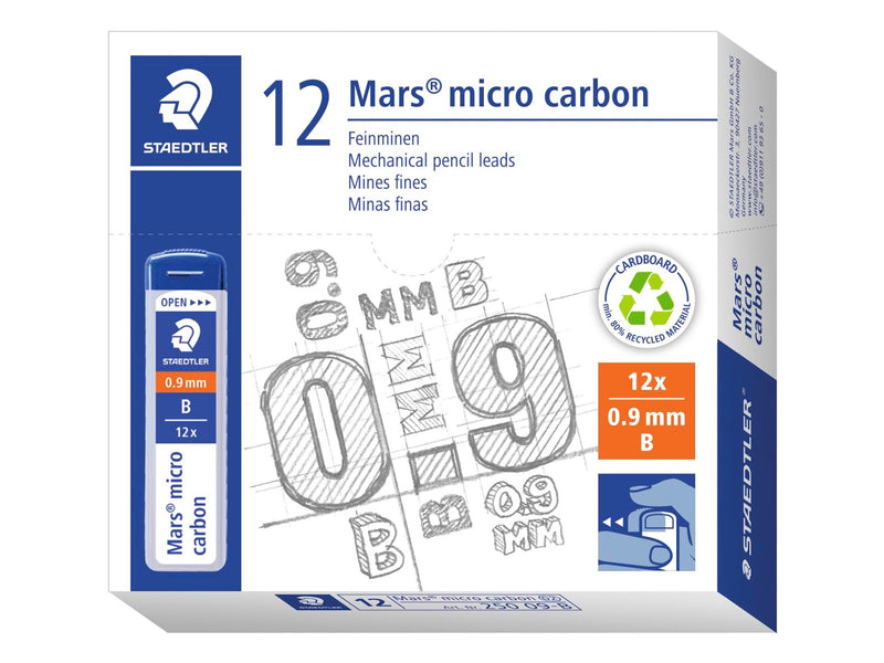 Staedtler Mech.pen.lead Mars micro 0.9 B 12 x 12 pcs