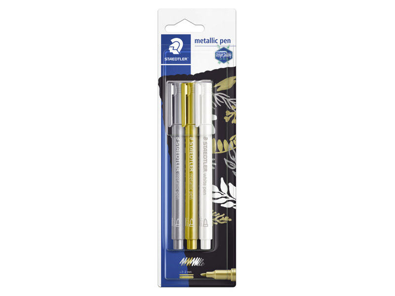 Staedtler Metal.pen gold.silver& white pen BC