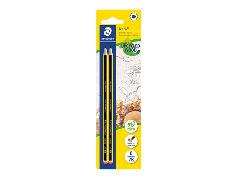 Staedtler Pencil Noris 2B x2 bc 100% PEFC