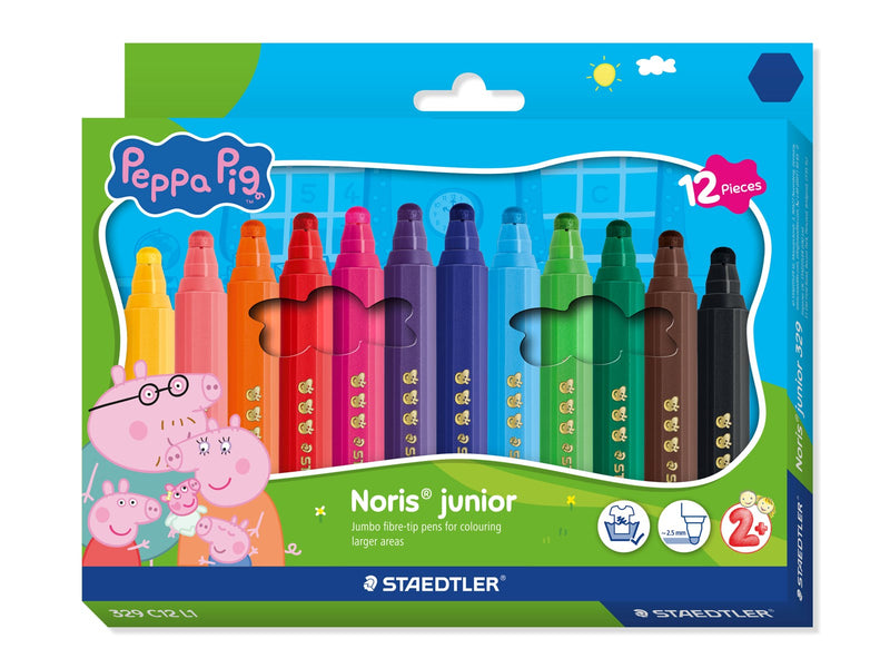Staedtler Peppa Pig felt‑tip pens 12 assorted