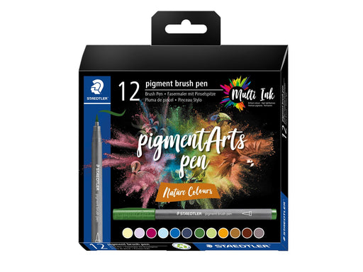 Staedtler Pigment brush 371 "Nature Set" 12 pcs. Cardboard box