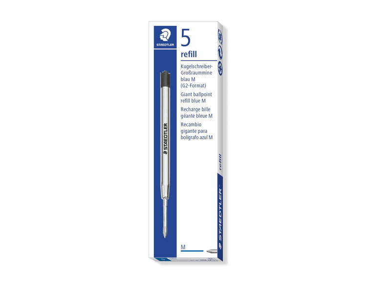 Staedtler ballpoint refill 5 pcs G2 format blue M