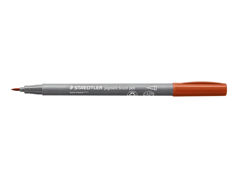Staedtler pigment brush pen 10 pcs burnt sienna