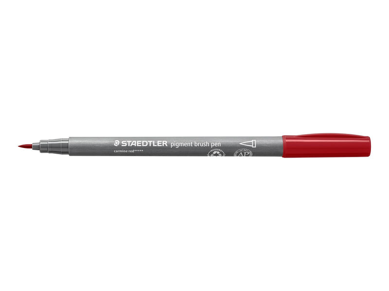 Staedtler pigment brush pen 10 pcs carmine red
