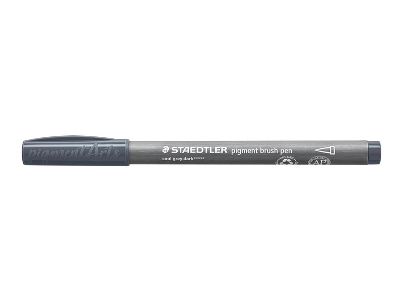 Staedtler pigment brush pen 10 pcs cool grey dark