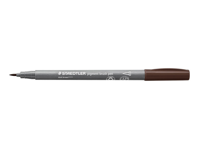 Staedtler pigment brush pen 10 pcs dark brown
