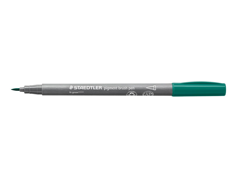 Staedtler pigment brush pen 10 pcs fir green