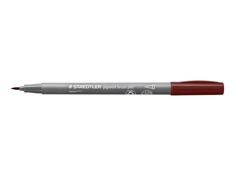 Staedtler pigment brush pen 10 pcs maroon