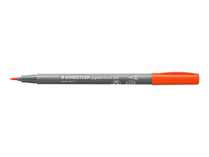 Staedtler pigment brush pen 10 pcs scarlet red