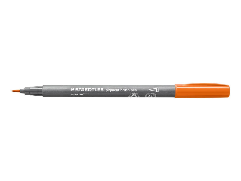 Staedtler pigment brush pen 10 pcs sienna raw