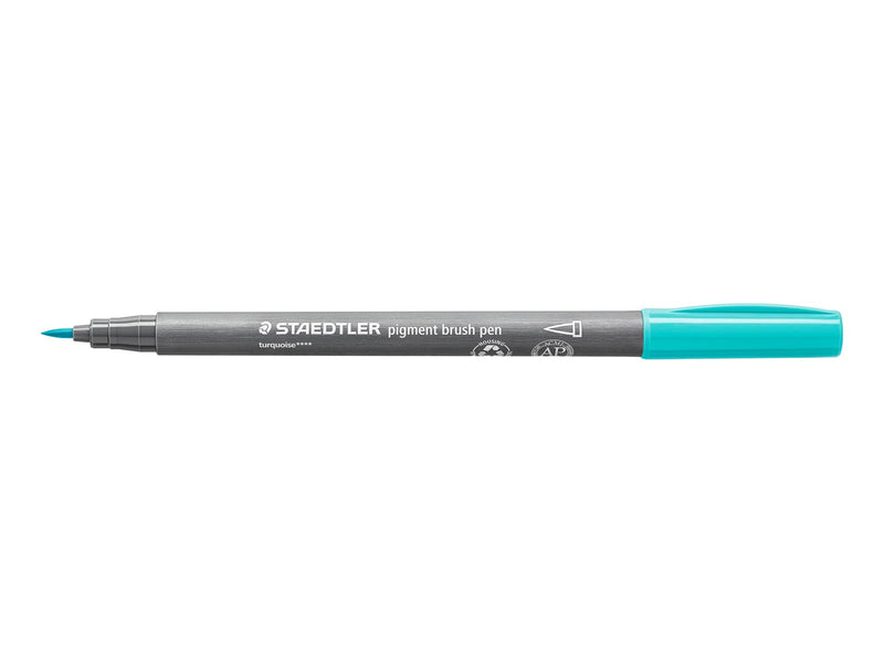 Staedtler pigment brush pen 10 pcs turquoise