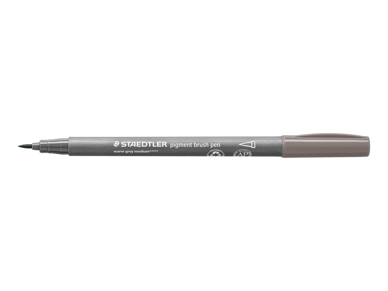 Staedtler pigment brush pen 10 pcs warm grey medium