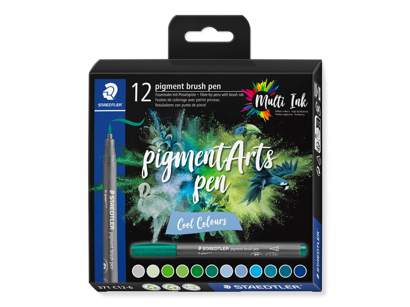 Staedtler pigment brush pen Cool Col 12pcs