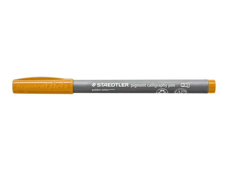 Staedtler pigment calligraphy pen 10 pcs goldenochre