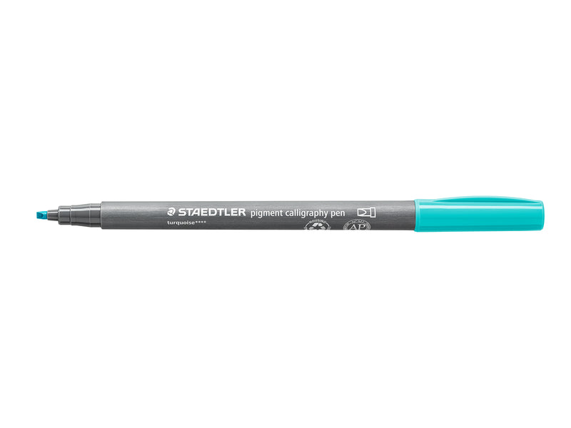 Staedtler pigment calligraphy pen 10 pcs turquoise