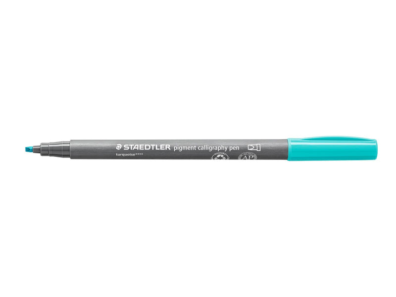 Staedtler pigment calligraphy pen 10 pcs turquoise